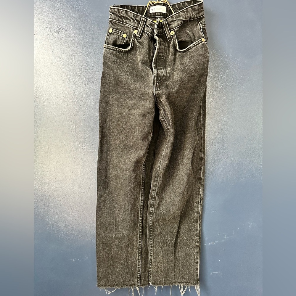 Zara Charcoal Denim Jeans